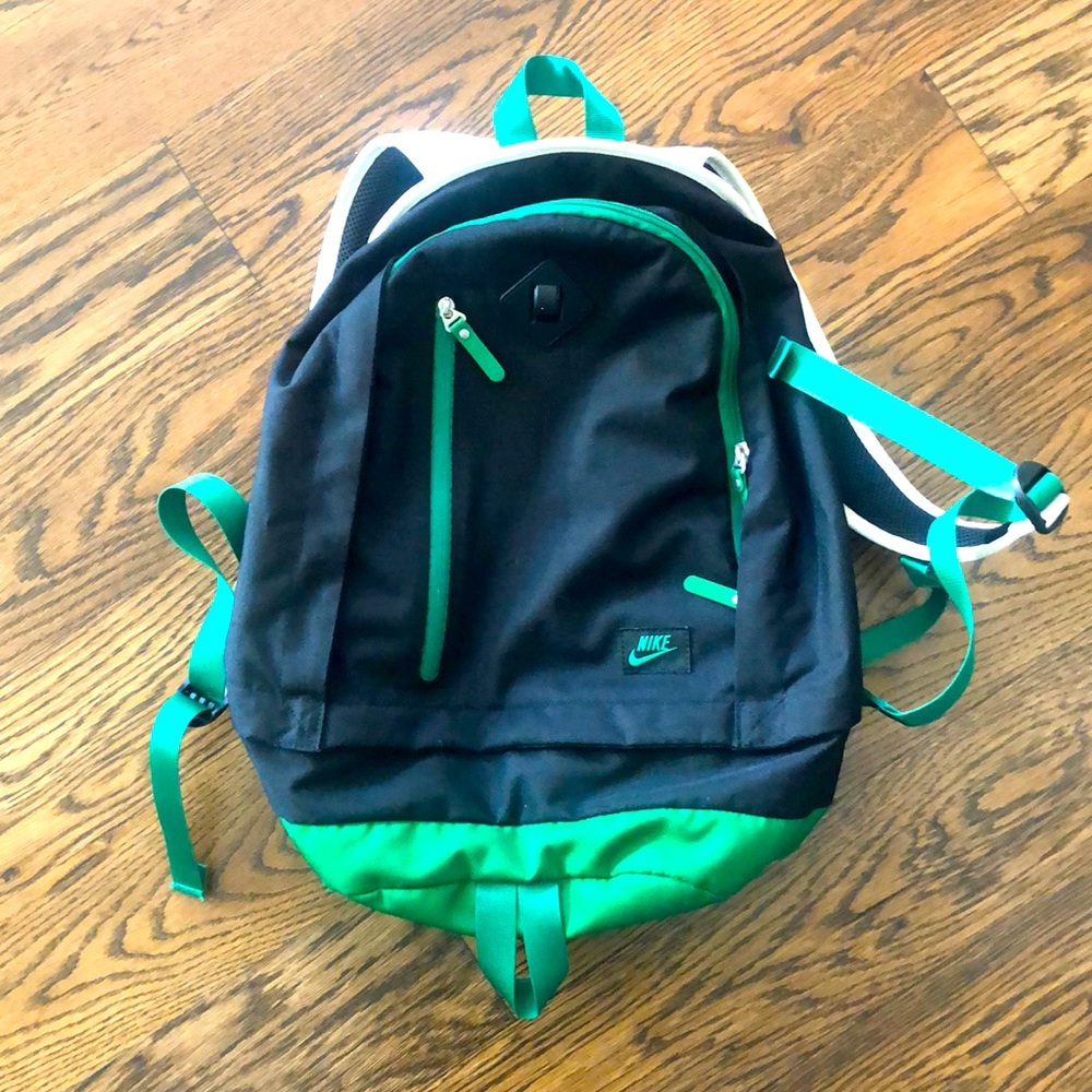 Nike green black white backpack